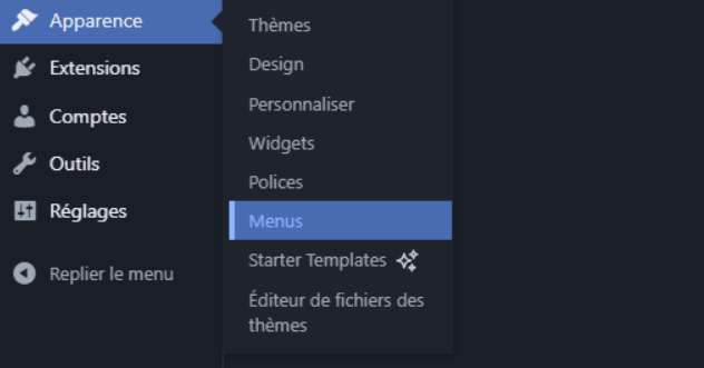 changer menu changer menu